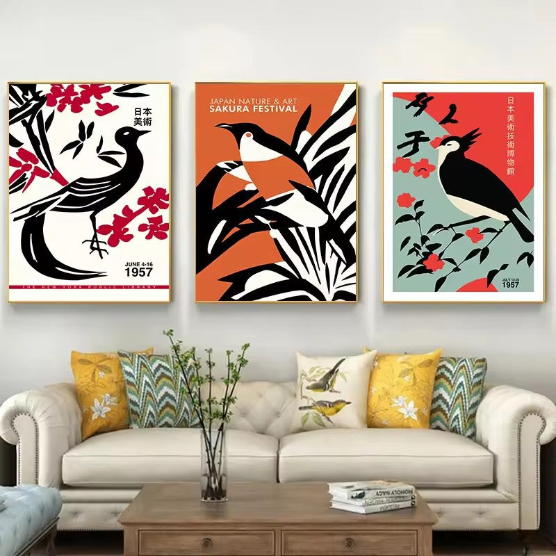 Retro Japanese Poster Prints | 20th Century Vintage Wall Art on Canvas - Styyler
