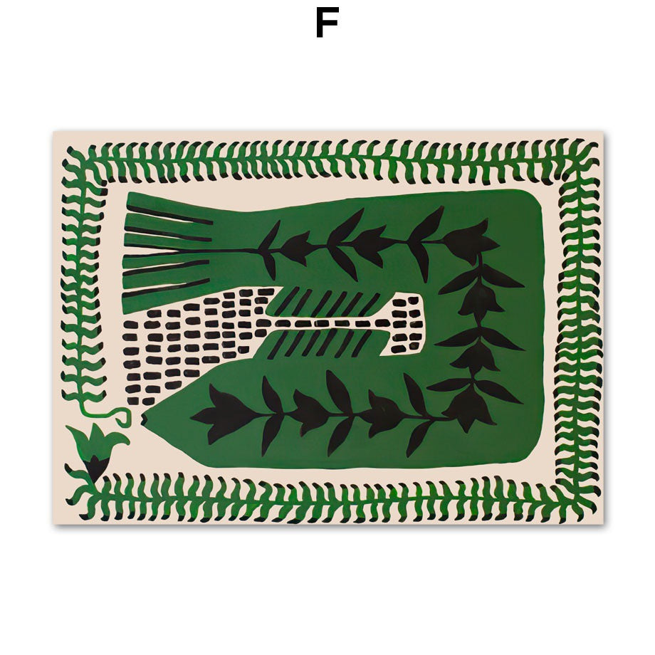 Tropica Folk Art Prints | Modern Botanical Wall Art on Canvas - Styyler