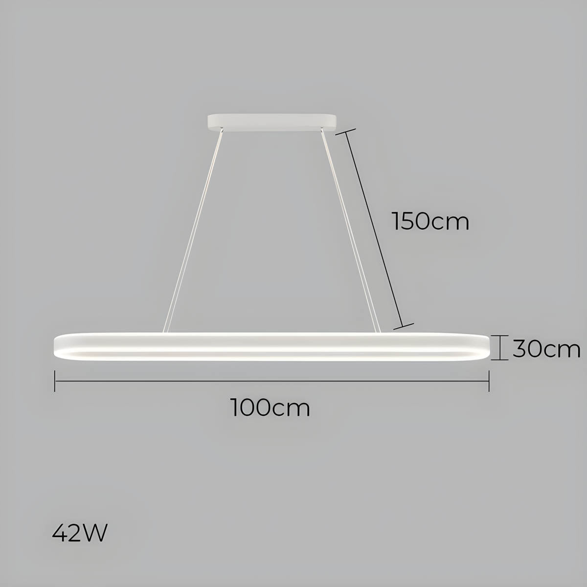 OLIVIA Pendant Light | Modern Minimalist Oval Design with Tricolor Dimmable LED