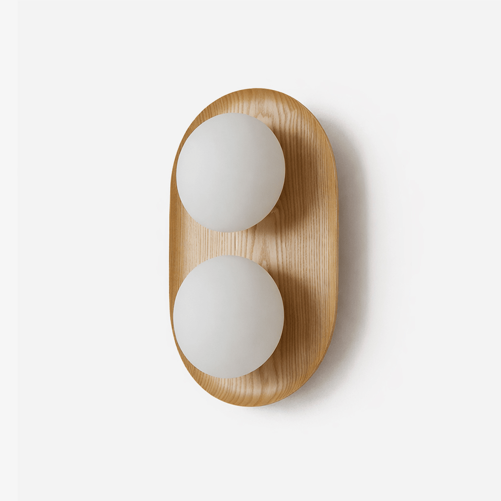 OrbisWood | Elegant Minimalist Dual Globe Wall Sconce Lighting 1