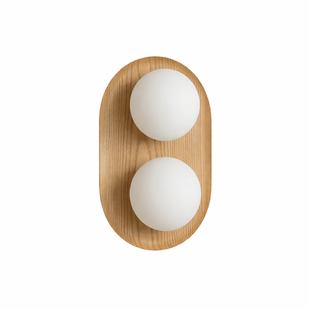 OrbisWood | Elegant Minimalist Dual Globe Wall Sconce Lighting 7