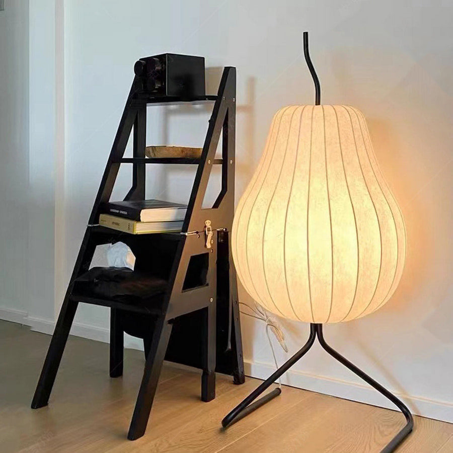 Orlenae | Pear Silk Floor Lamp for Modern Living Room Ambience 2