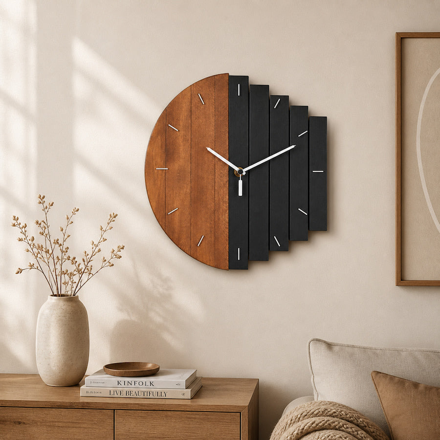 Orlix | Minimalist Wooden Wall Clock for Modern Interiors 3