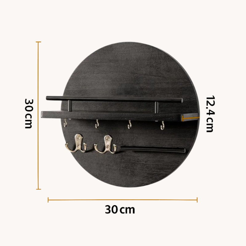 Orvyn | Modern Round Wall Key Holder for Organised Storage 10