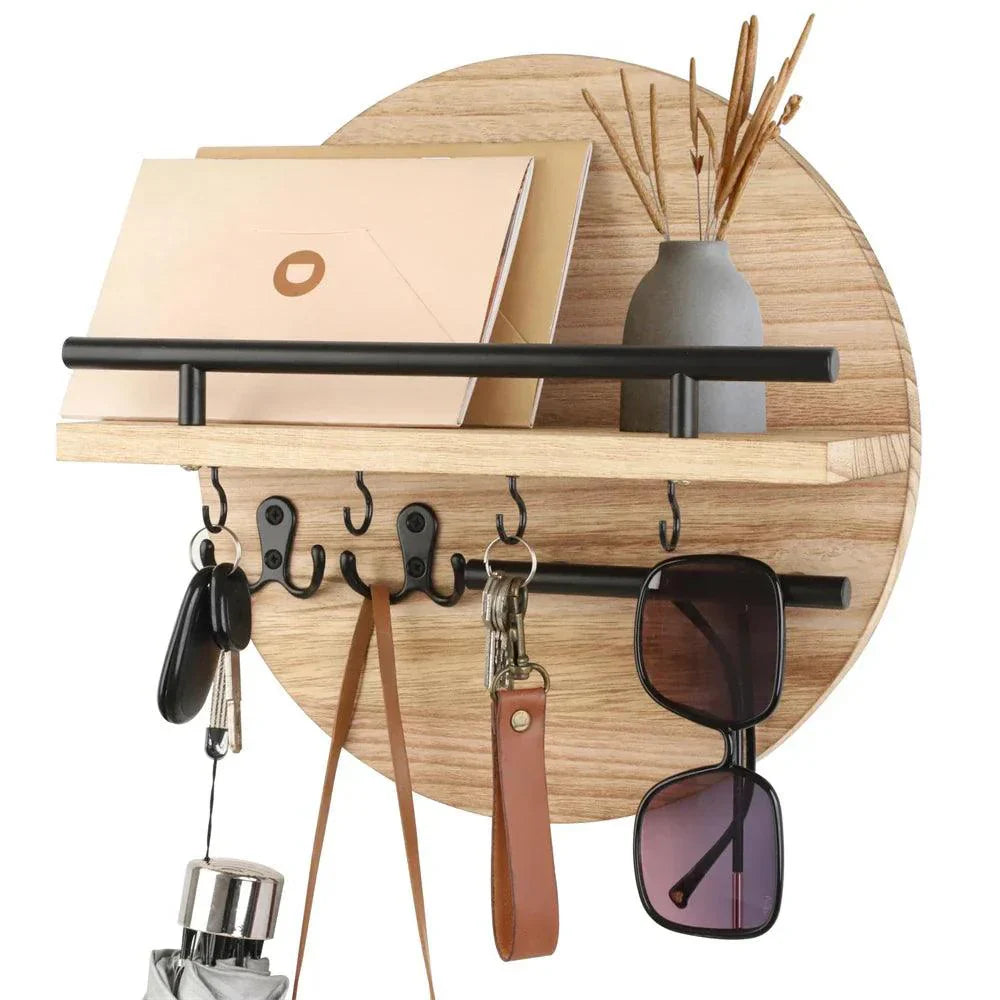 Orvyn | Modern Round Wall Key Holder for Organised Storage 7