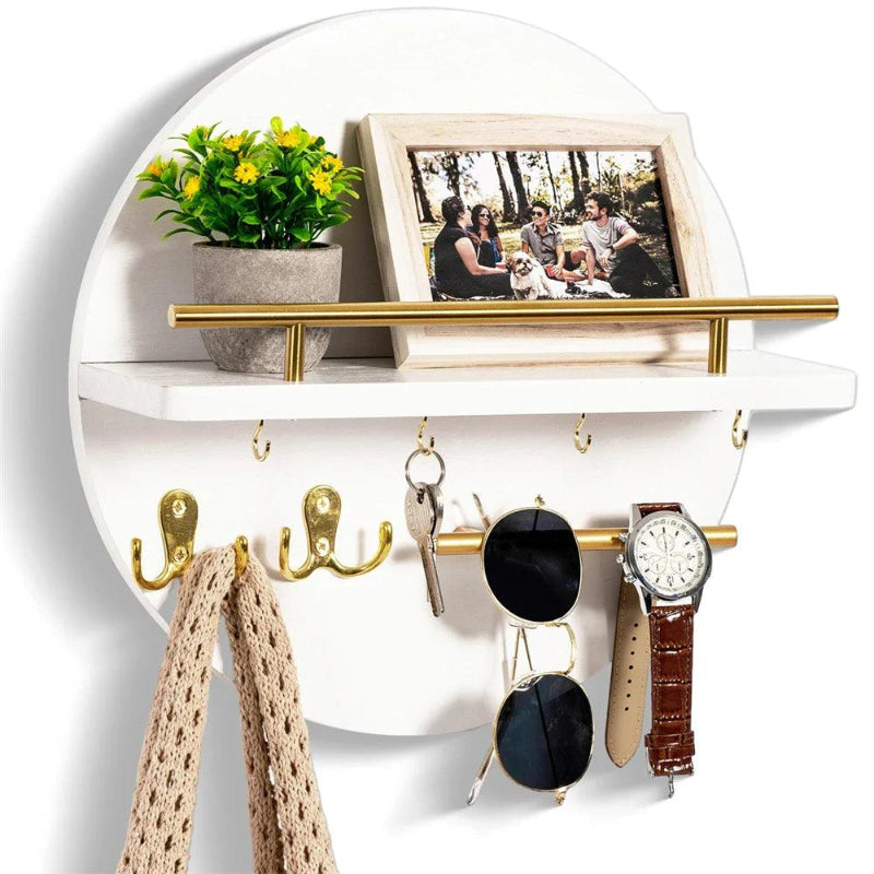 Orvyn | Modern Round Wall Key Holder for Organised Storage 91