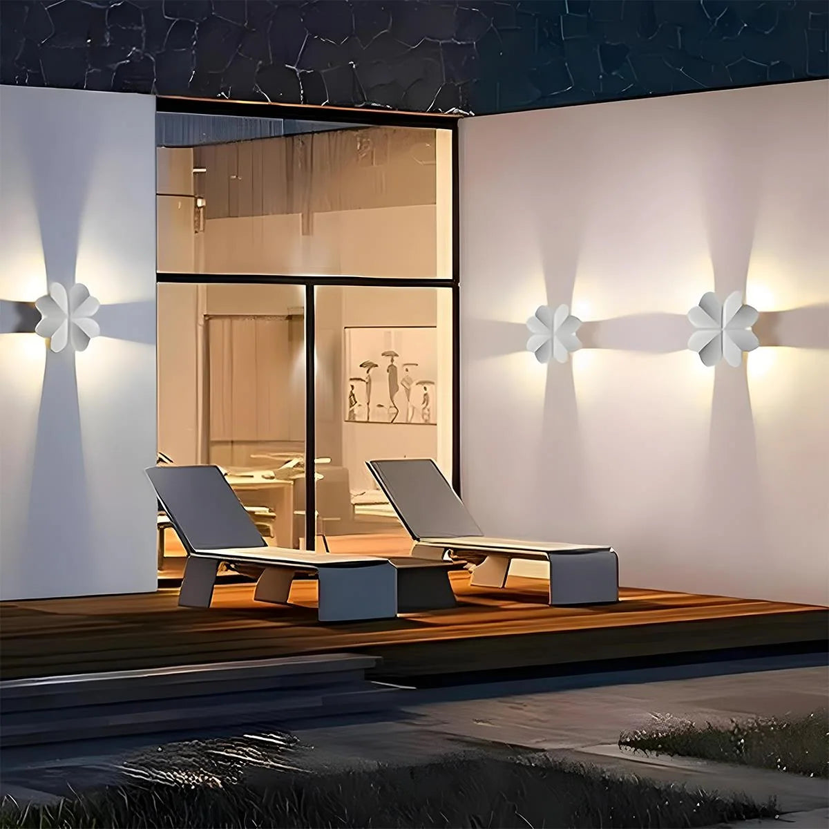 Outdoor LED Wall Light with Sculpted Animal Silhouettes, Waterproof IP65 Aluminum Fixture 12