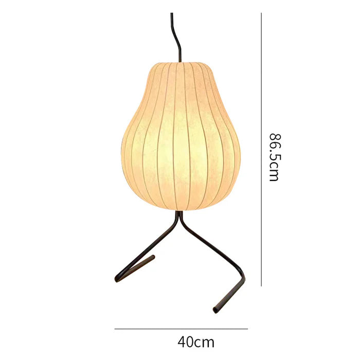 Orlenae | Pear Silk Floor Lamp for Modern Living Room Ambience