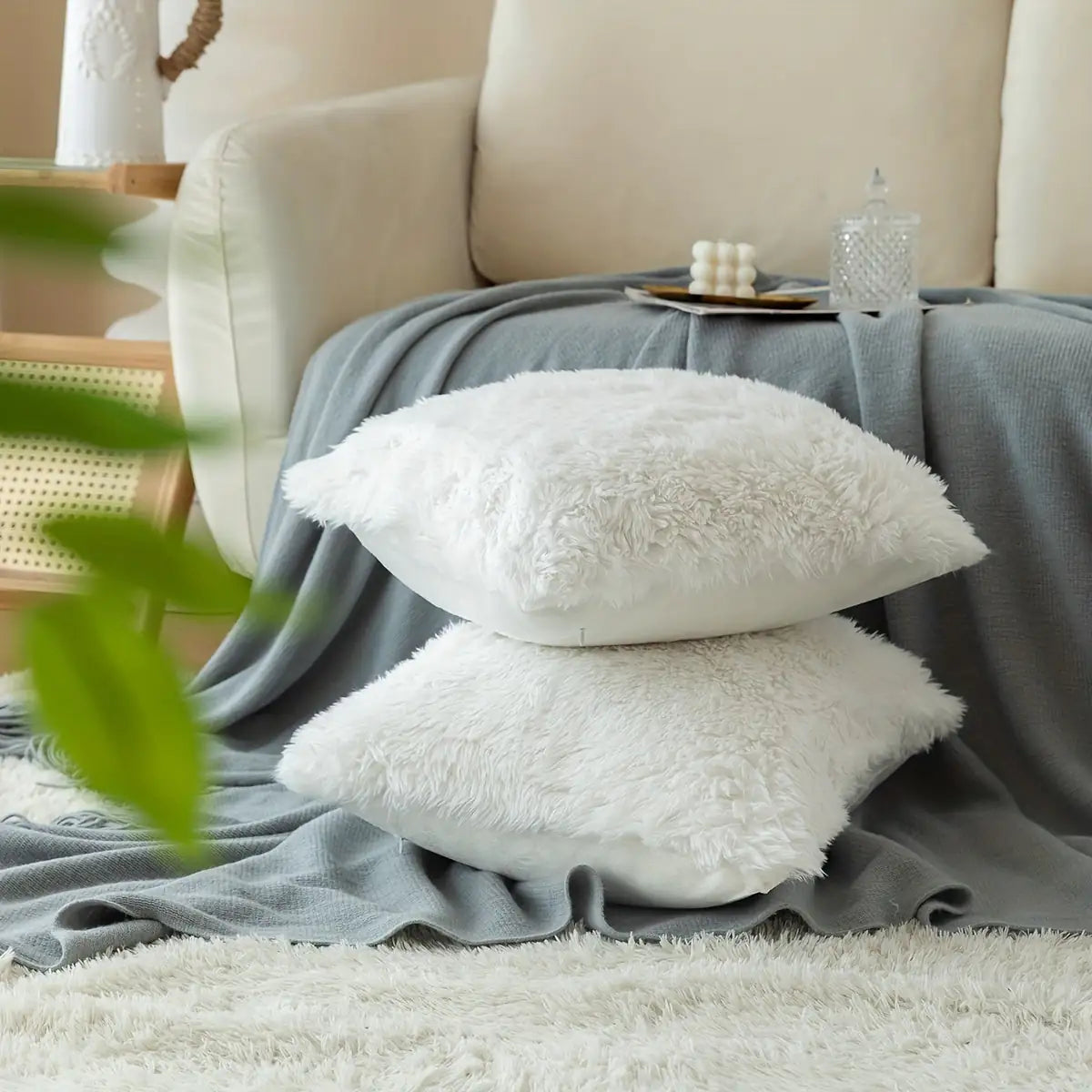 Mysa Faux Fur Cushion Cover – Where Comfort Meets Calm - Styyler