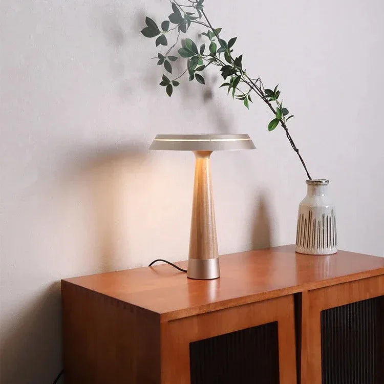 RainaWood | Modern Elegant Solid Wood Touch Table Lamp for Bedroom 2