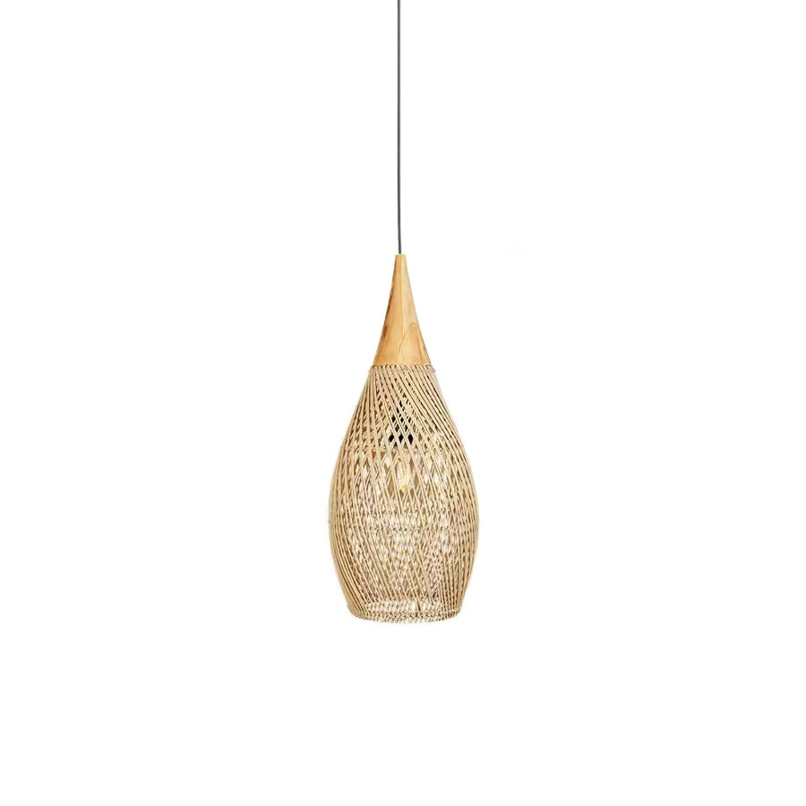 RattanGlow | Elegant Handcrafted Organic Rattan Pendant Light Fixture 16