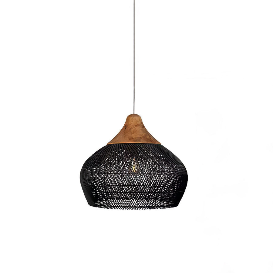 RattanGlow | Elegant Handcrafted Organic Rattan Pendant Light Fixture 19