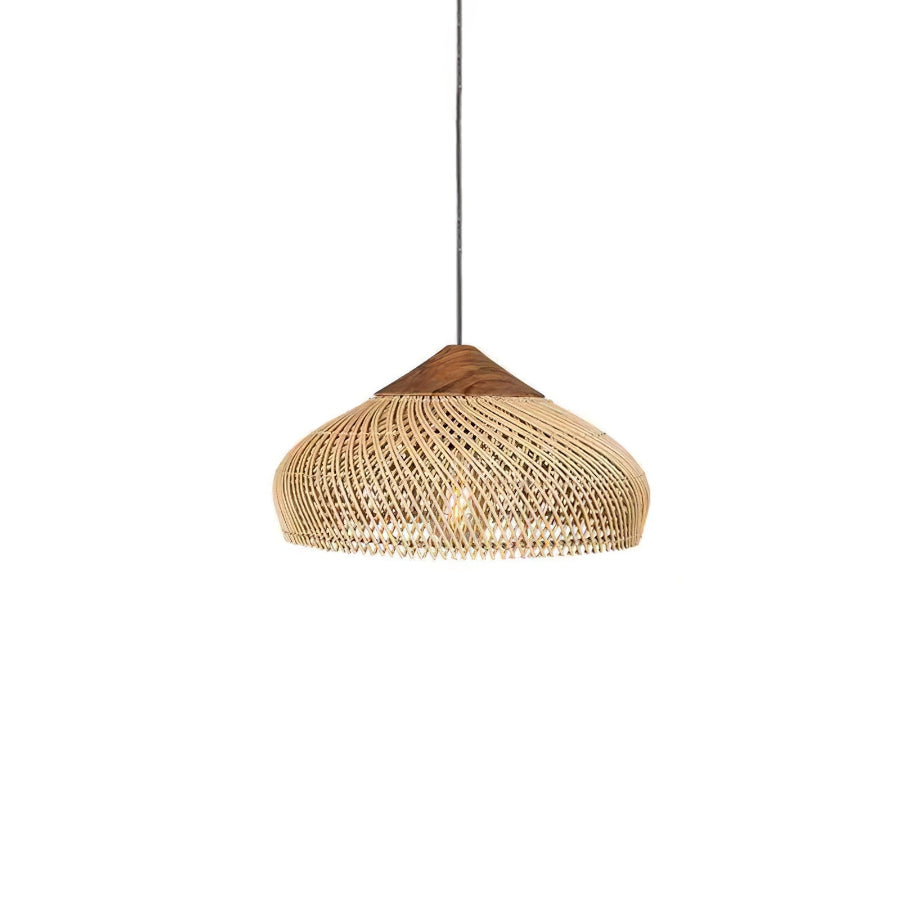 RattanGlow | Elegant Handcrafted Organic Rattan Pendant Light Fixture 4