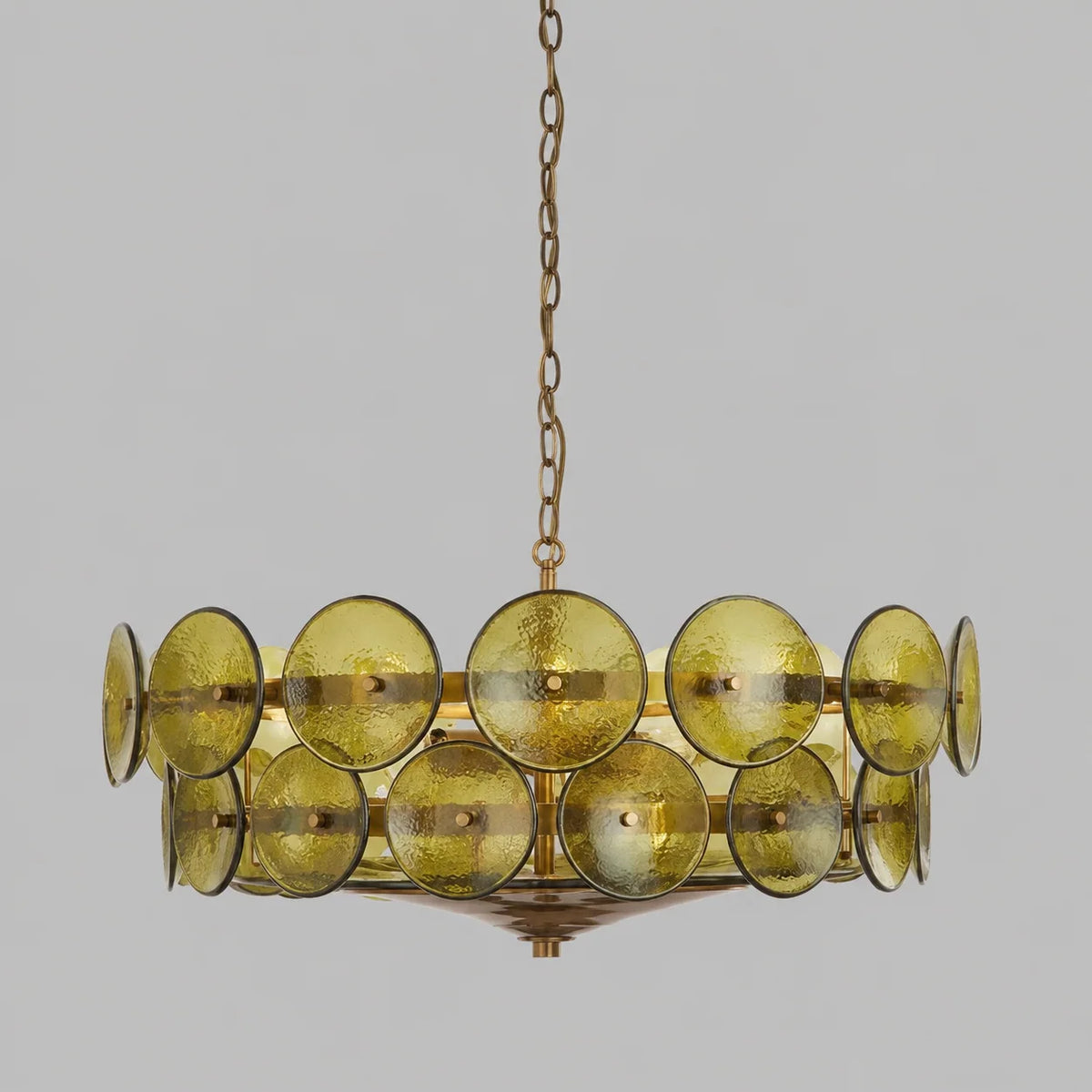 Retro Glass Chandelier Light with Colored Stones – Adjustable Height, Multiple Sizes for Living Room, Dining Room, and Bedroom 9