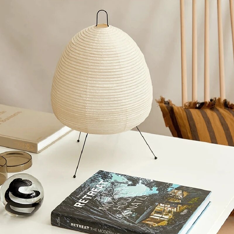 Reva | Elegant Modern Japanese Rice Paper Table Lamp for Bedroom 2
