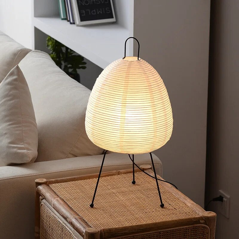 Reva | Elegant Modern Japanese Rice Paper Table Lamp for Bedroom 3