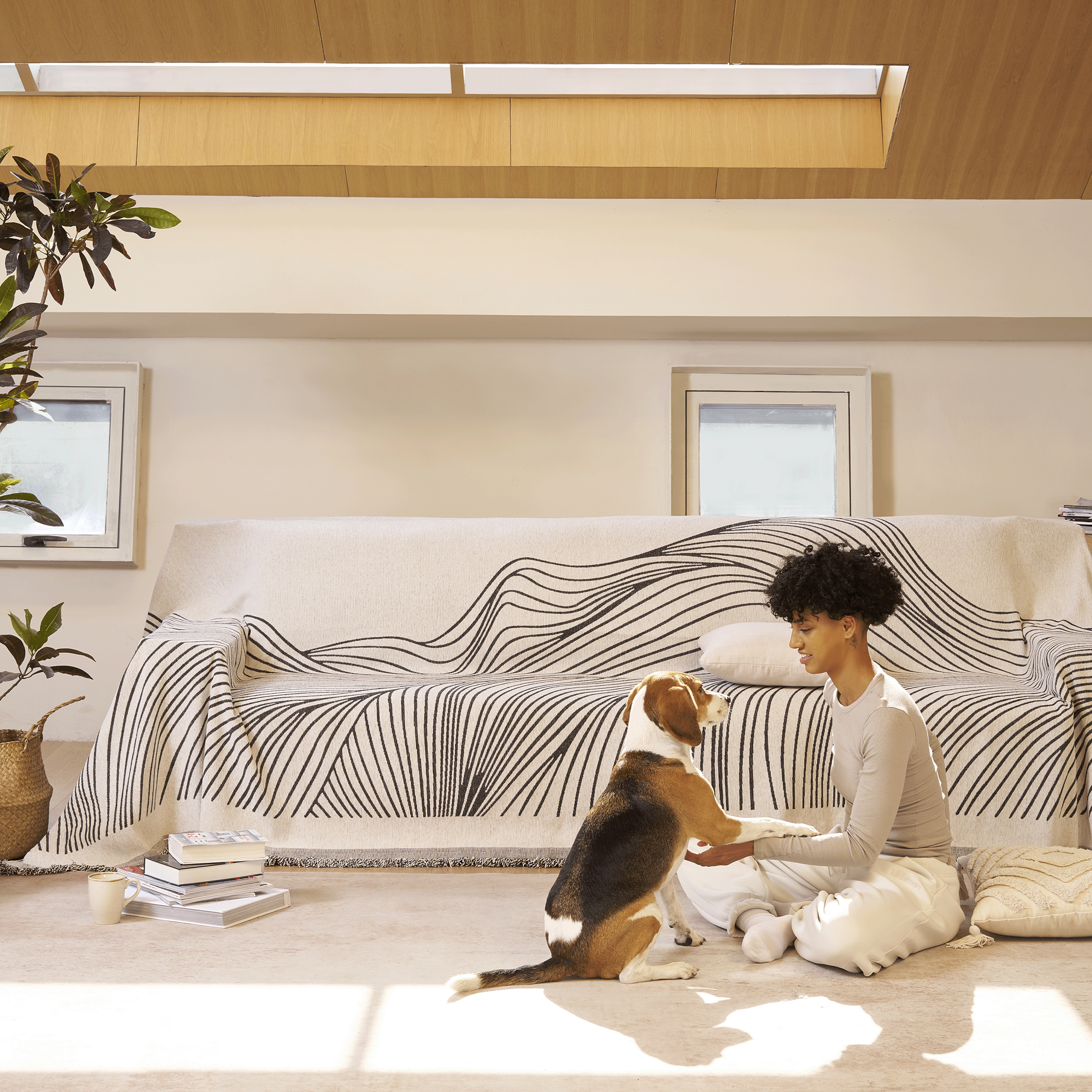Reversible Celine Sofa Cover | Soft, Durable, Pet-Friendly Slipcover | Machine Washable - Styyler