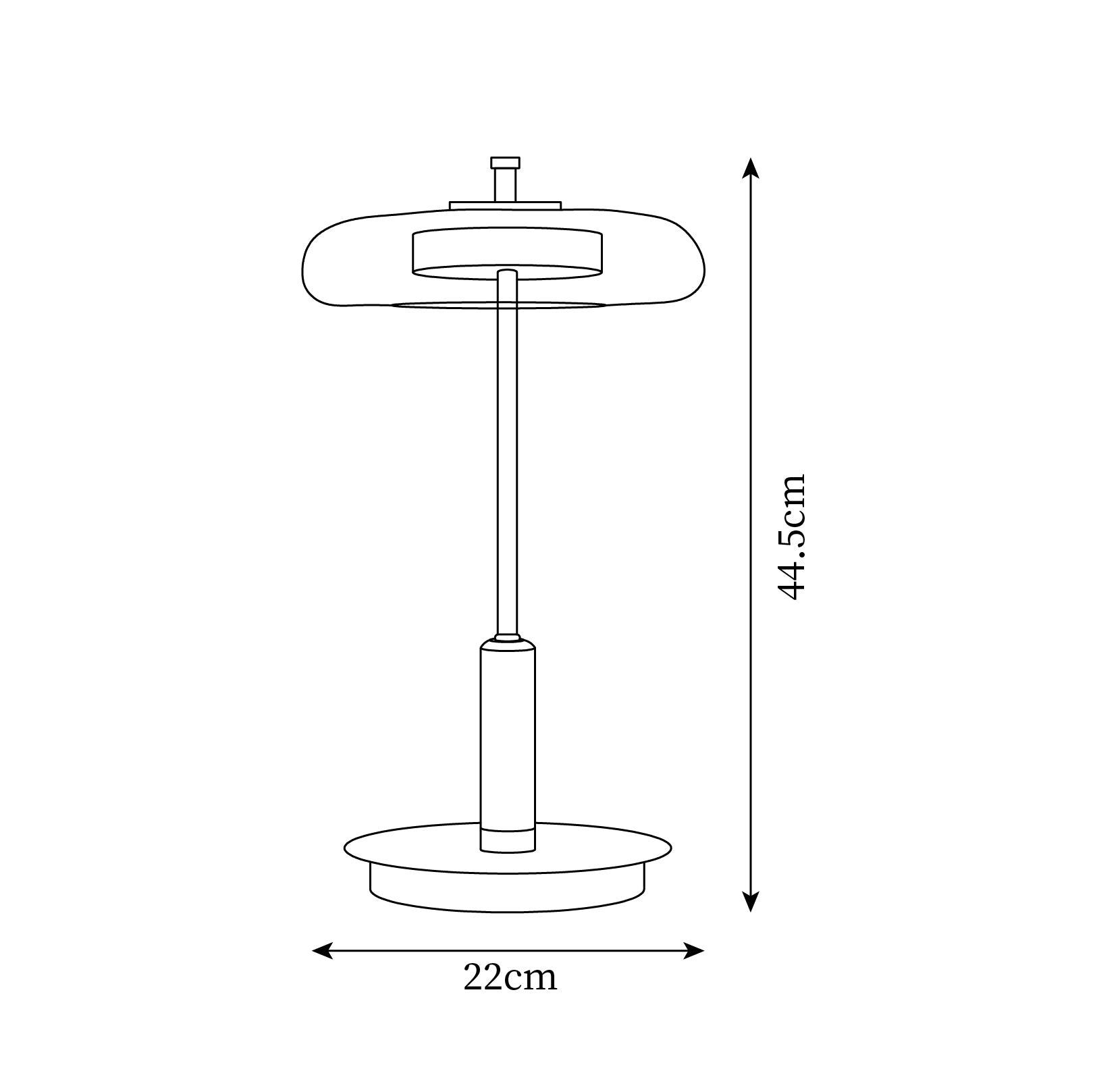 Ronaldo Table Lamp, Modern Metal and Glass Design for Soft LED Lighting, Ideal for Bedside or Living Room 3