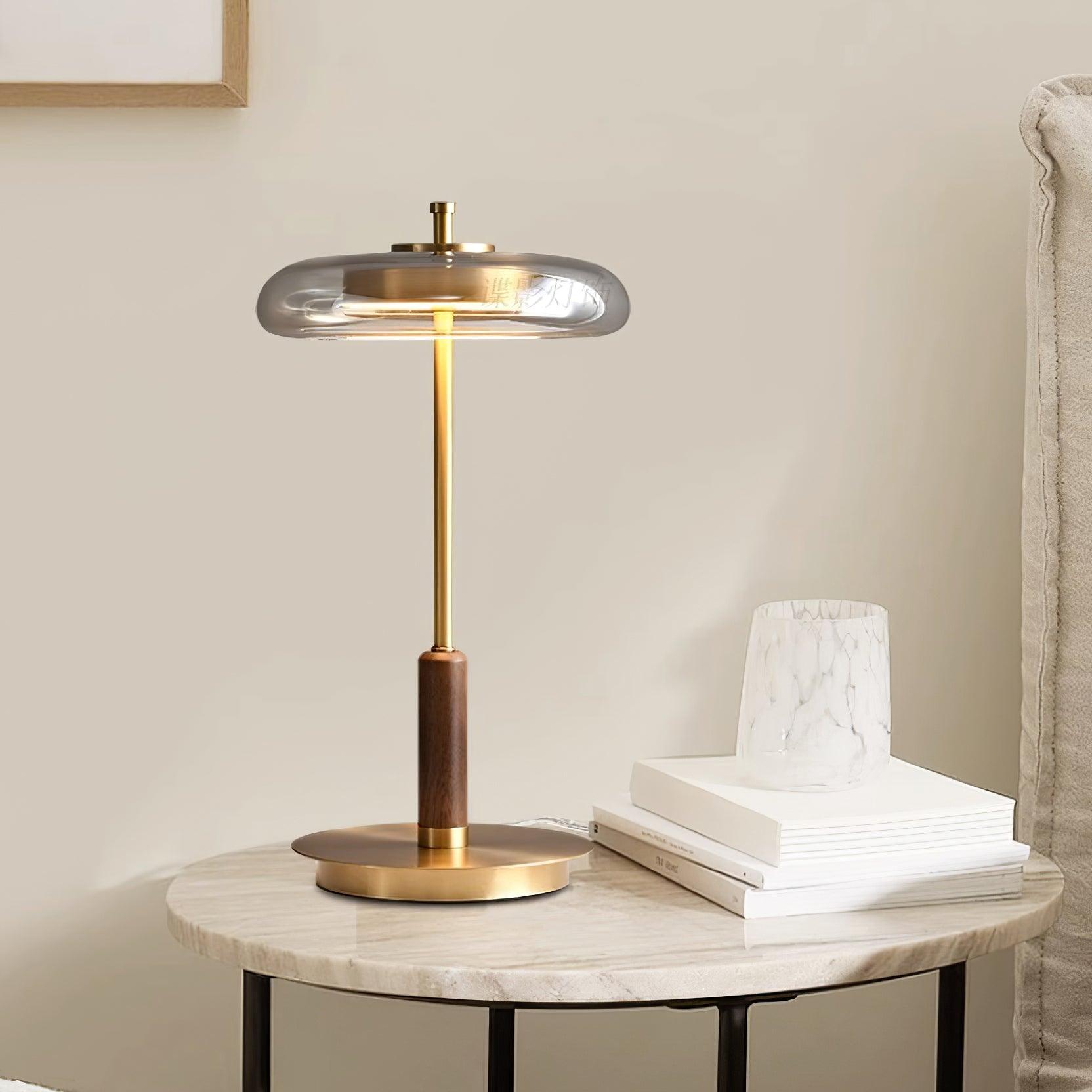 Ronaldo Table Lamp, Modern Metal and Glass Design for Soft LED Lighting, Ideal for Bedside or Living Room 5