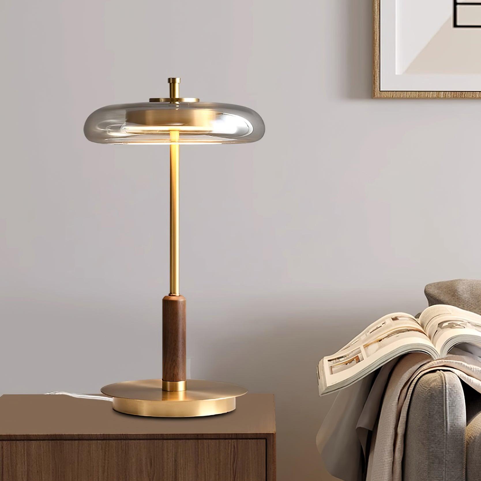Ronaldo Table Lamp, Modern Metal and Glass Design for Soft LED Lighting, Ideal for Bedside or Living Room 7