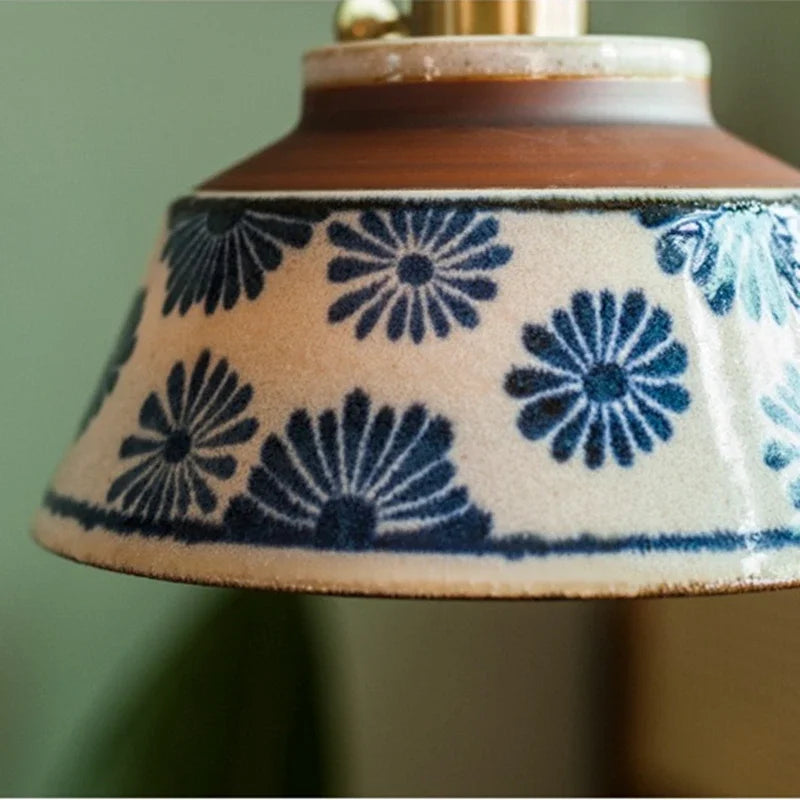 Ronja Kitchen Pendant Lighting with Hand-Painted Ceramic Shade and Copper Fixture 3