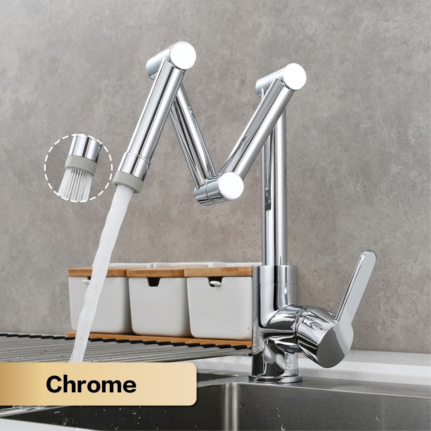 Sailea Pot Filler Faucet with Extendable Arm and Dual Handles 0
