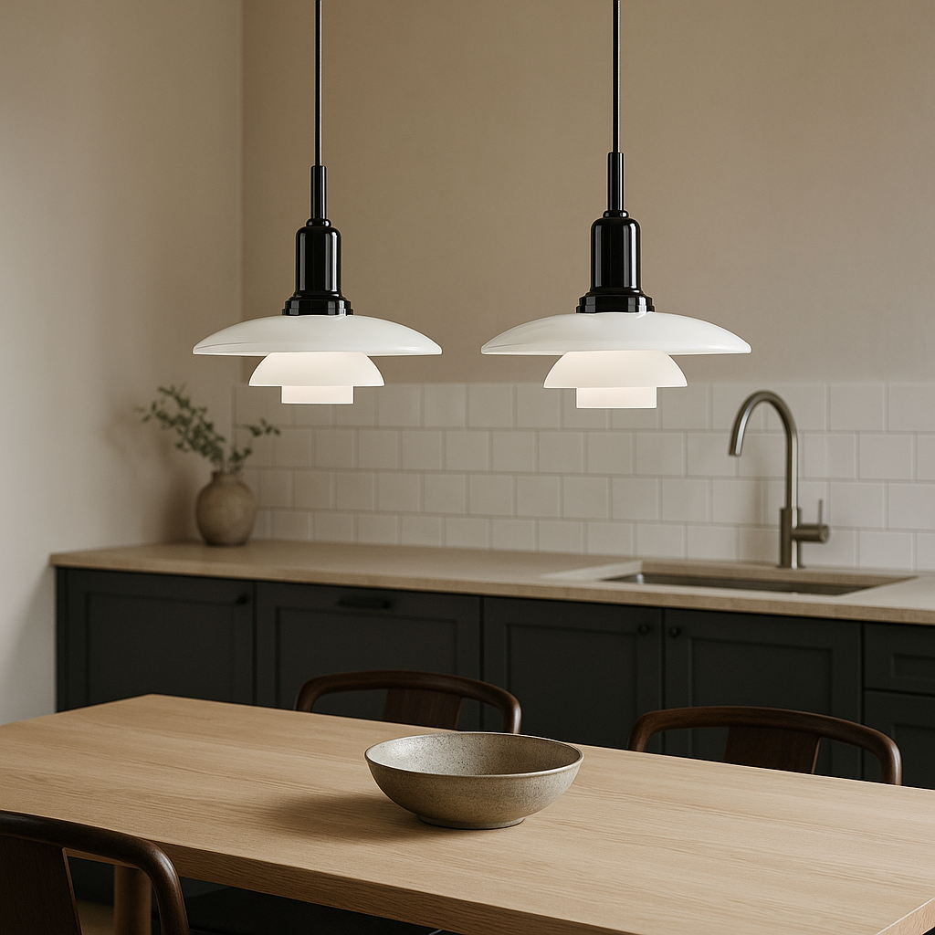ScandiGlow | Modern Elegant Glass Pendant Light for Kitchen 3