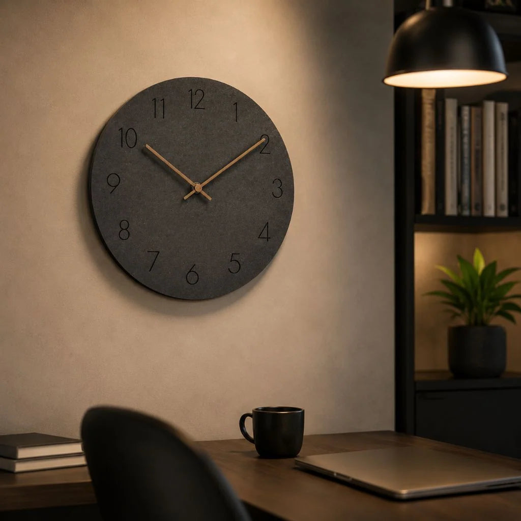 Scandinavian Minimalist Wall Clock, Silent Sweep Movement, Natural Wood, 29cm Diameter – Modern Decor for Home and Office 2