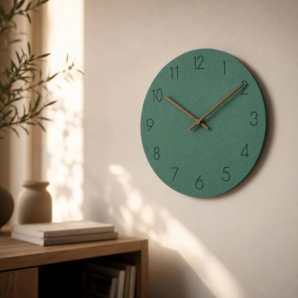 Scandinavian Minimalist Wall Clock, Silent Sweep Movement, Natural Wood, 29cm Diameter – Modern Decor for Home and Office 8