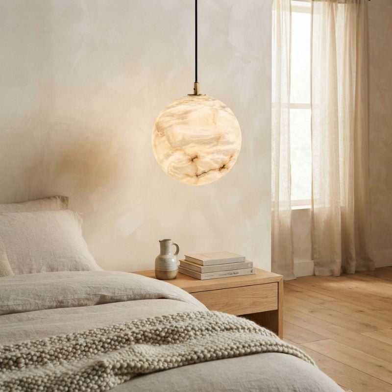 Selvia | Alabaster Pendant Light for Soft Ambient Glow