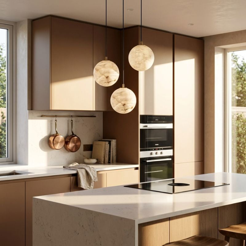 Selvia | Alabaster Pendant Light for Soft Ambient Glow