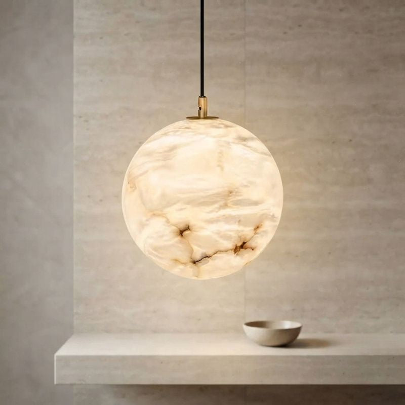 Selvia | Alabaster Pendant Light for Soft Ambient Glow