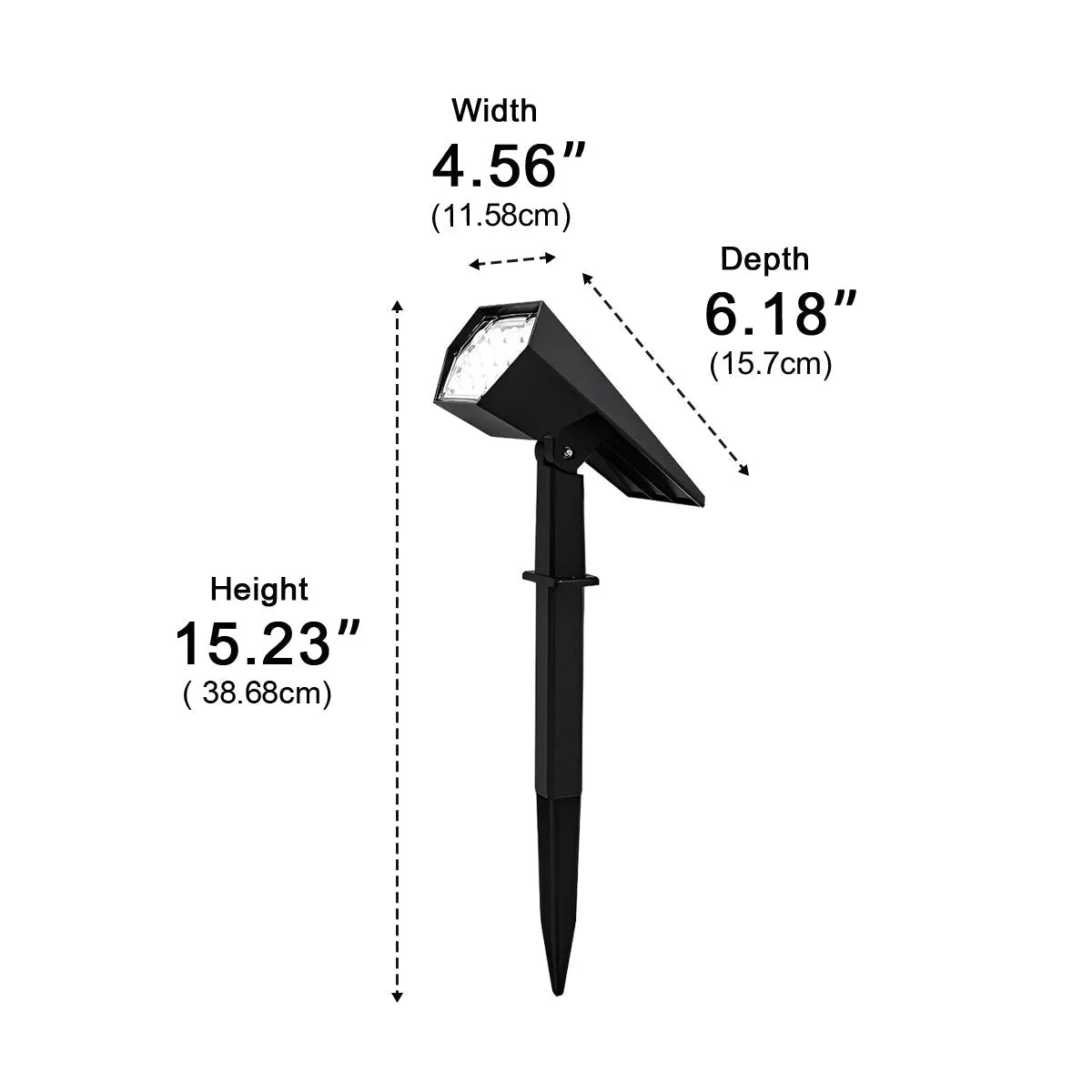 Solar LED Landscape Spotlights - Adjustable Outdoor Lighting with RGB and Warm White Options, Waterproof Design for Gardens and Pathways 8