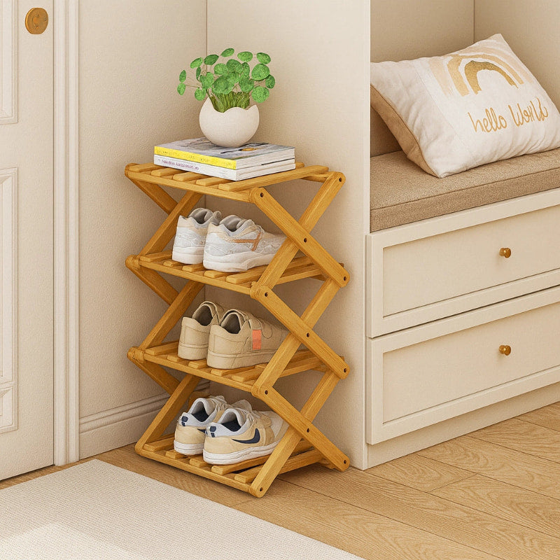 Solena Eco-Friendly Bamboo Shoe Rack for Space-Saving Storage 01