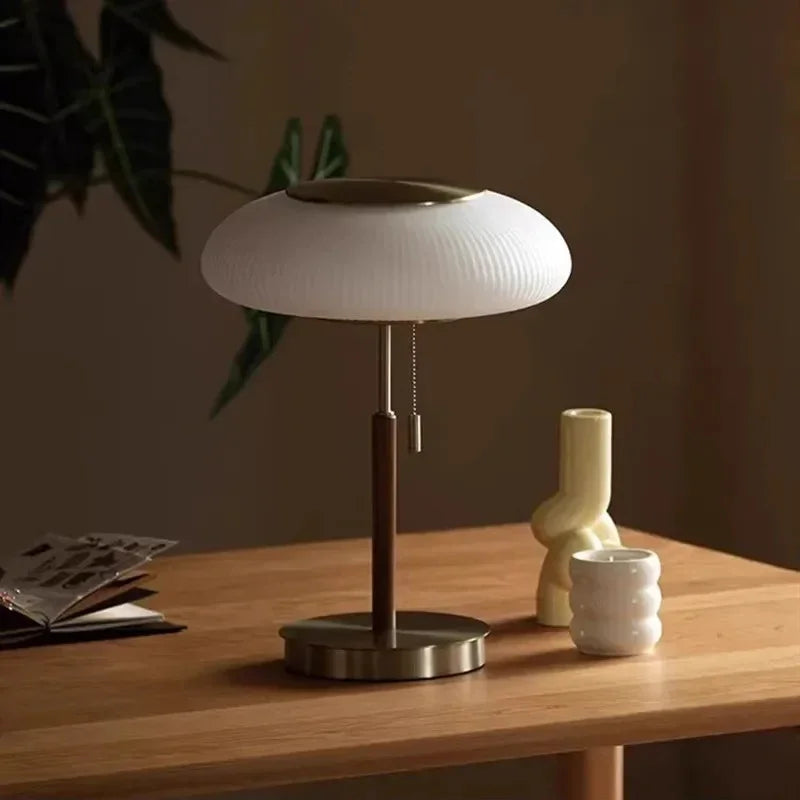TimberGlow | Stylish Elegant Wood Grain Table Lamp for Living Room 1