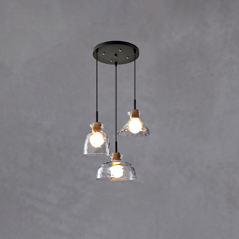 Torya | Wood Accent Glass Pendant Light for Modern Kitchen Illumination 8