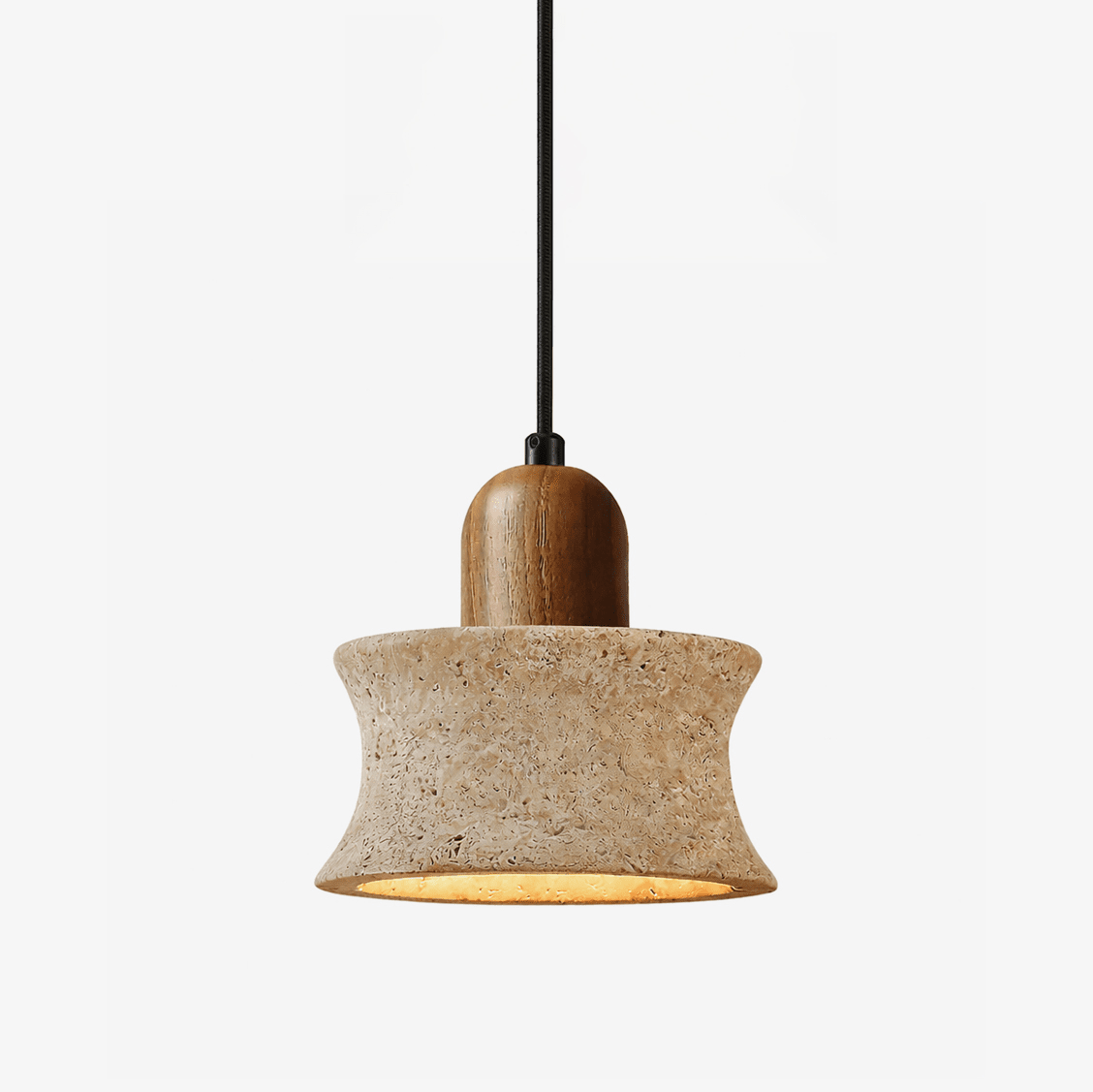 TravertineGlow | Elegant Natural Stone Kitchen Pendant Lighting Fixture 1