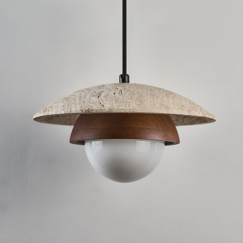 TravertineGlow | Elegant Rustic Modern Kitchen Pendant Lighting Fixture 0