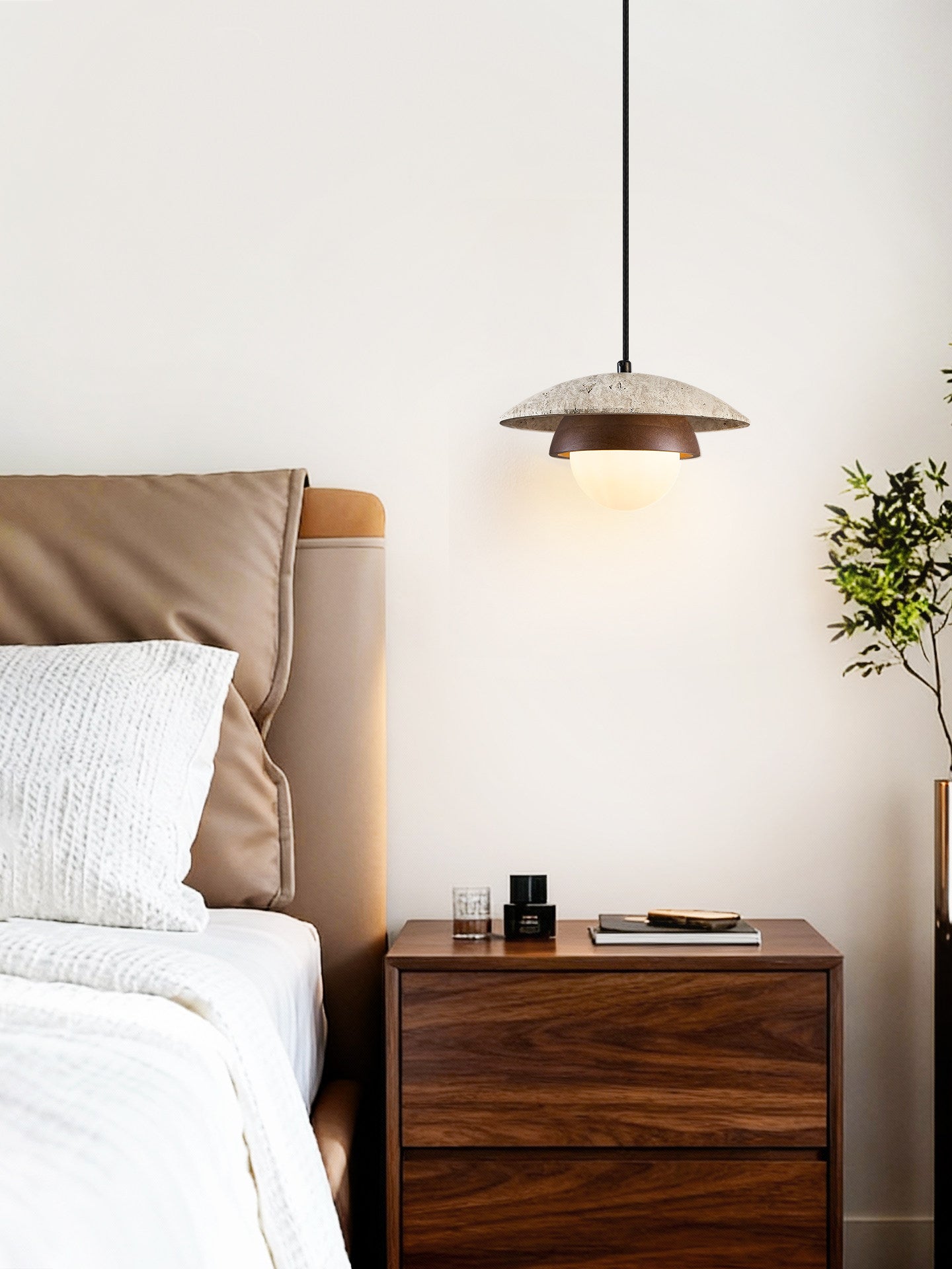 TravertineGlow | Elegant Rustic Modern Kitchen Pendant Lighting Fixture 2