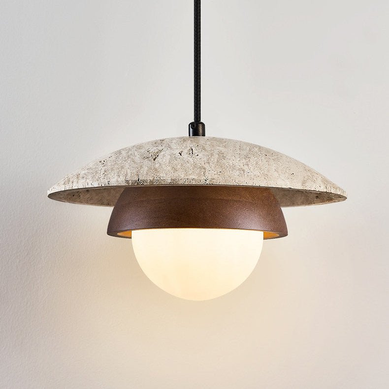 TravertineGlow | Elegant Rustic Modern Kitchen Pendant Lighting Fixture 5