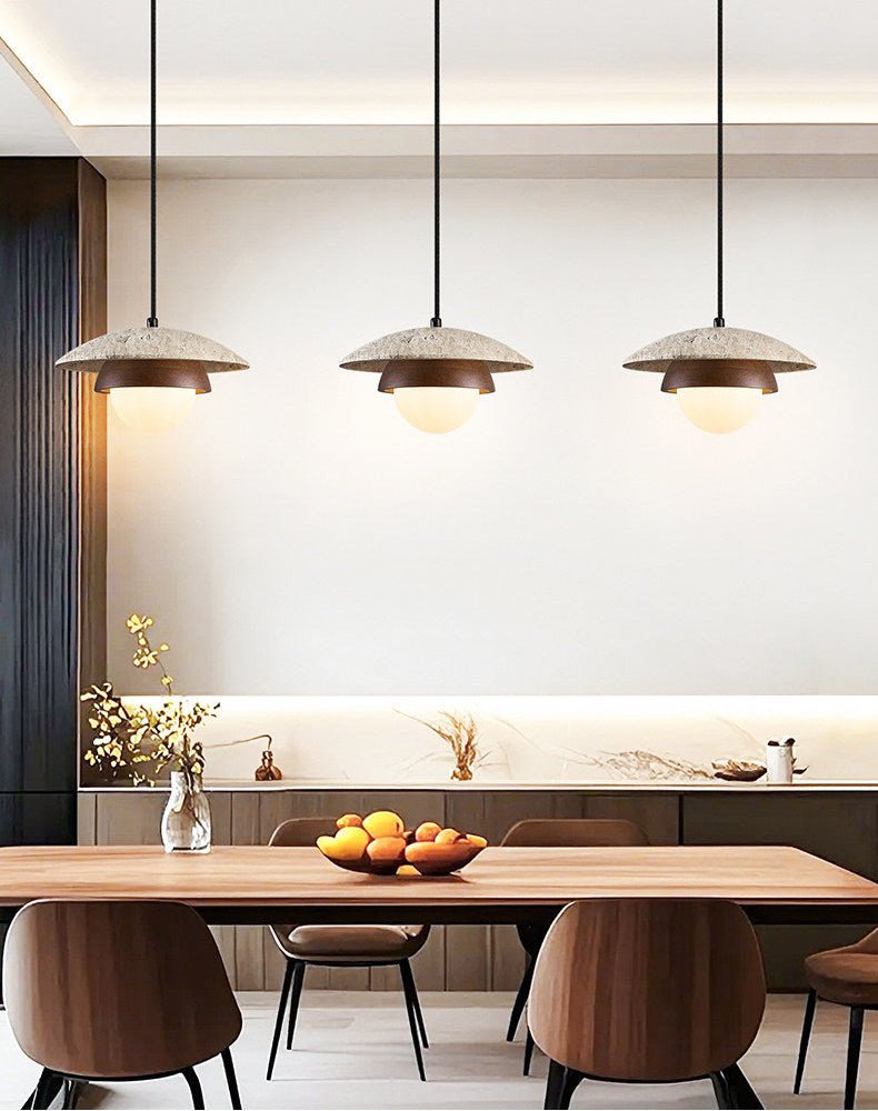 TravertineGlow | Elegant Rustic Modern Kitchen Pendant Lighting Fixture 6