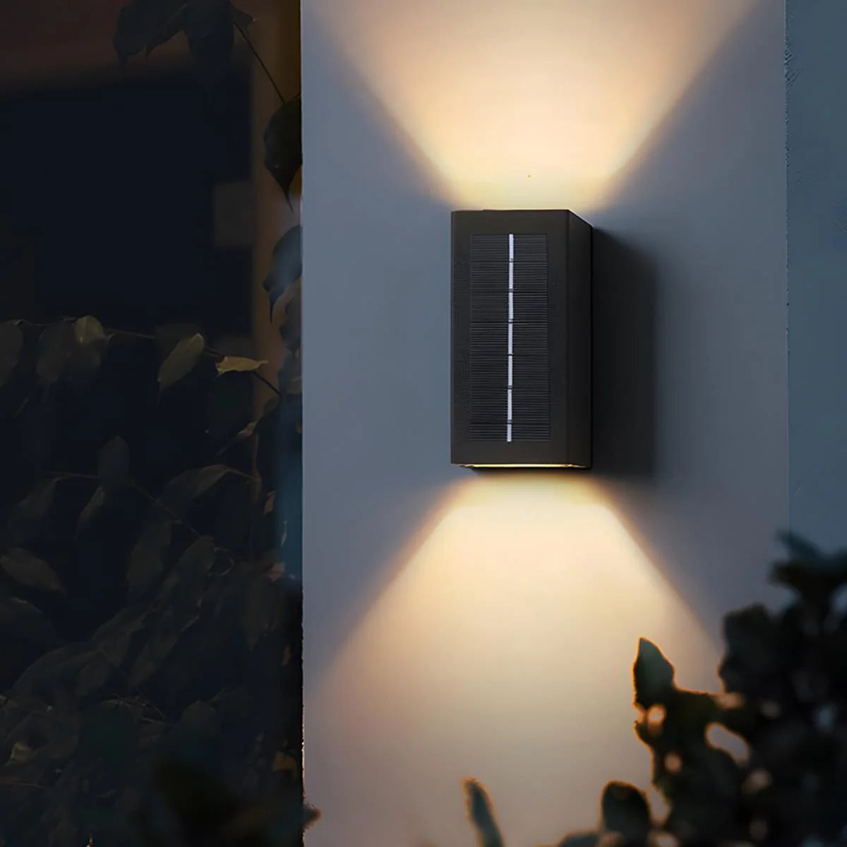 Up Down Solar Wall Light with Dual Direction LED, Remote Control, IP65 Waterproof, Warm White 3000K 0