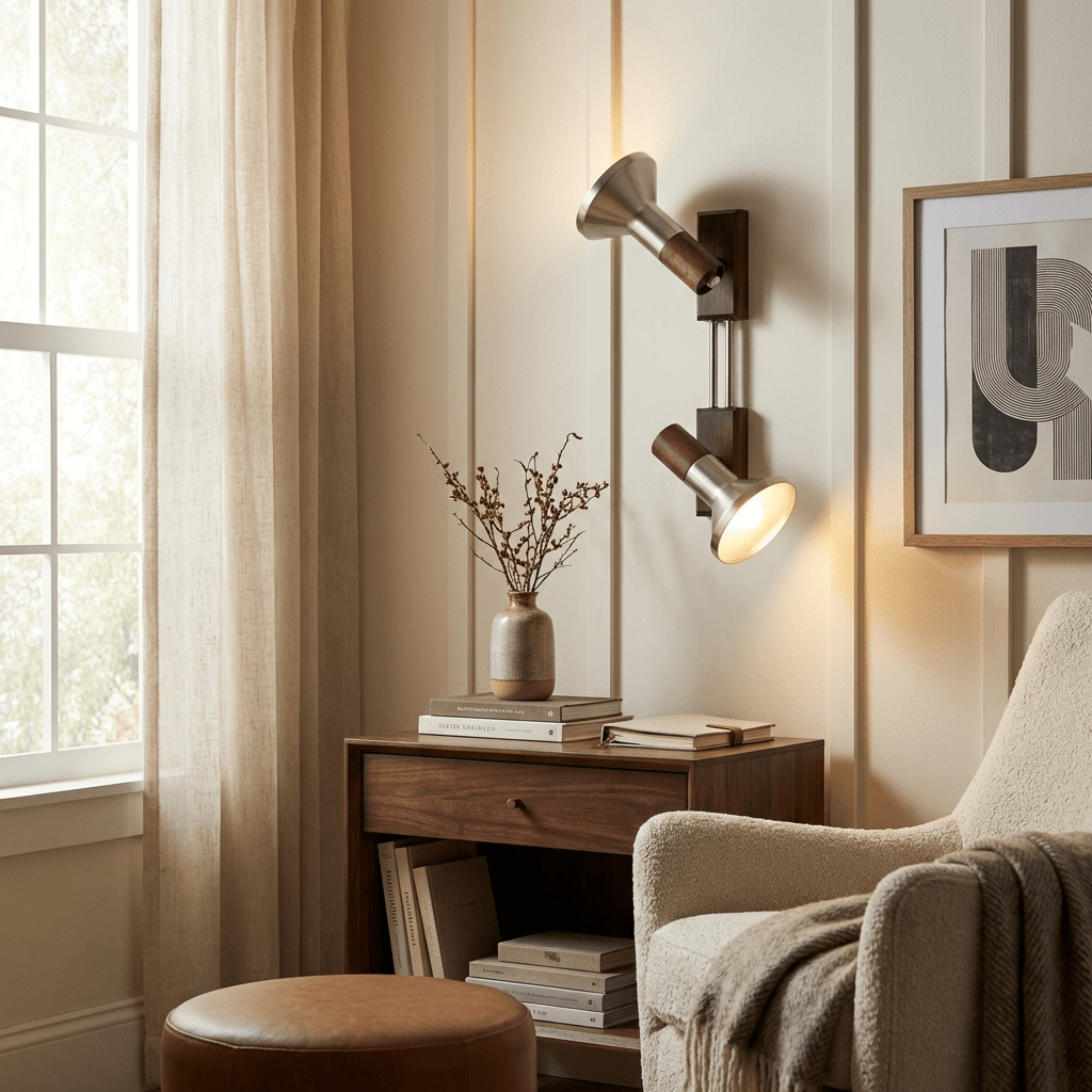 Vakkerwood | Stylish Adjustable Metal Wall Sconce Light for Modern Interiors 2