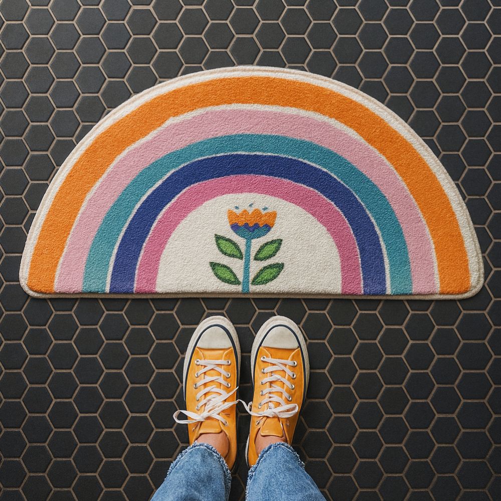 Vibrant Home | Non-Slip Bath Mat with Soft Microfiber Blend | Absorbent & Stylish for Safe Floors 0