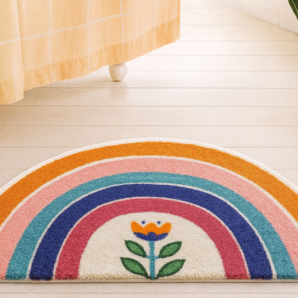 Vibrant Home | Non-Slip Bath Mat with Soft Microfiber Blend | Absorbent & Stylish for Safe Floors 5