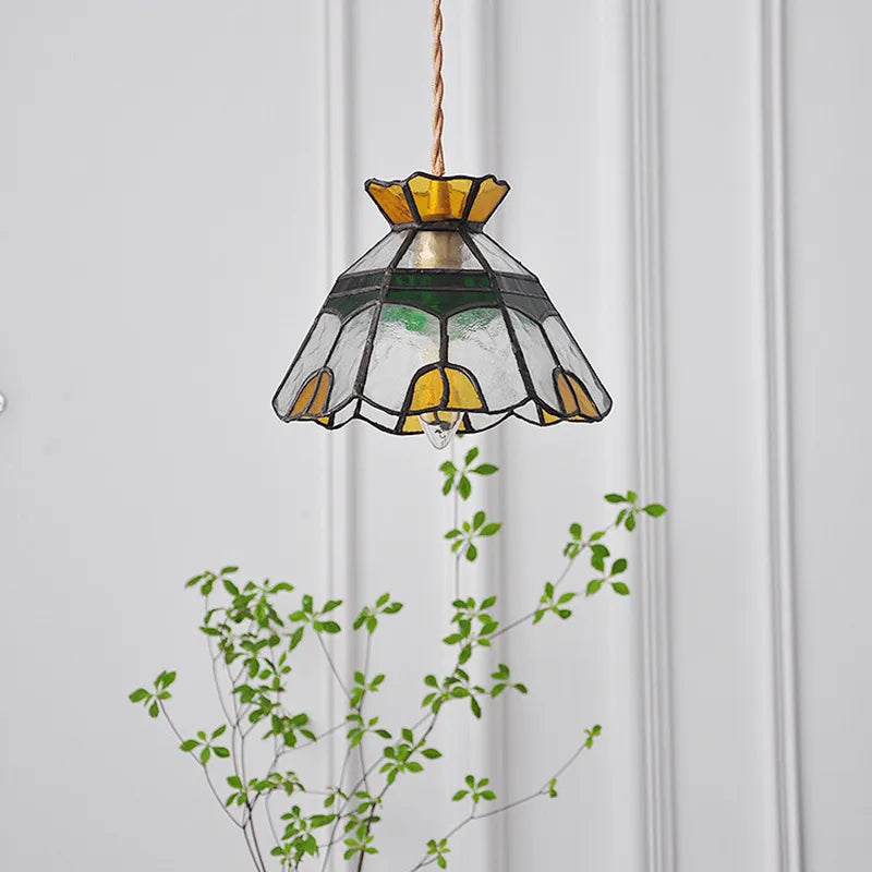 Fallon Vintage-Inspired Elegant Pendant Ceiling Light | Handmade Bubble Glass Shade and Copper - Styyler
