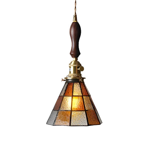 Fallon Vintage-Inspired Elegant Pendant Ceiling Light | Handmade Bubble Glass Shade and Copper - Styyler