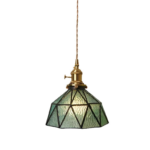 Fallon Vintage-Inspired Elegant Pendant Ceiling Light | Handmade Bubble Glass Shade and Copper - Styyler