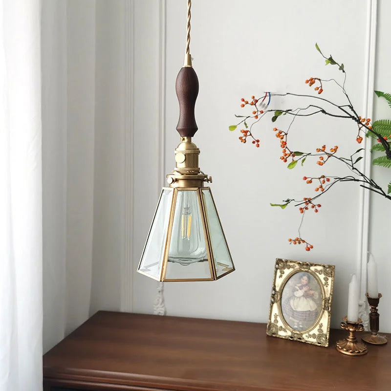 Fallon Vintage-Inspired Elegant Pendant Ceiling Light | Handmade Bubble Glass Shade and Copper - Styyler