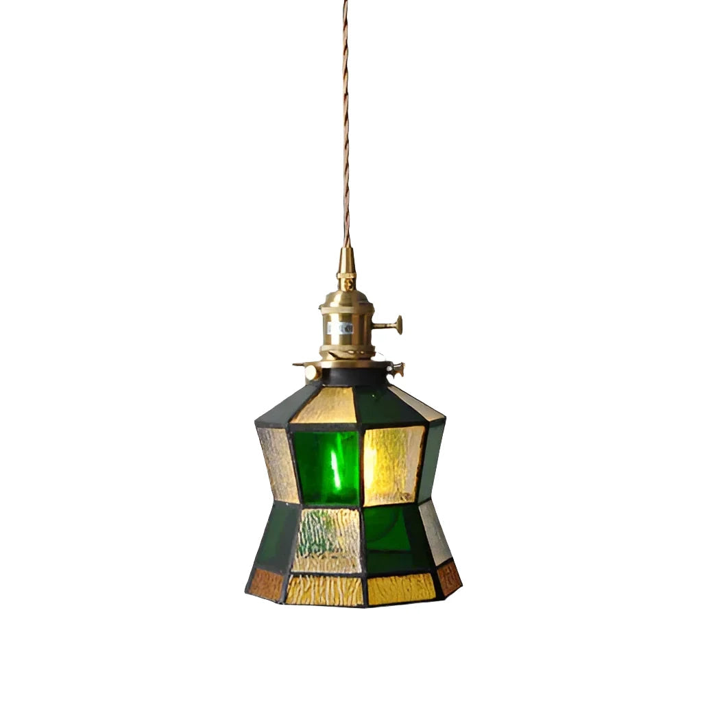 Fallon Vintage-Inspired Elegant Pendant Ceiling Light | Handmade Bubble Glass Shade and Copper - Styyler